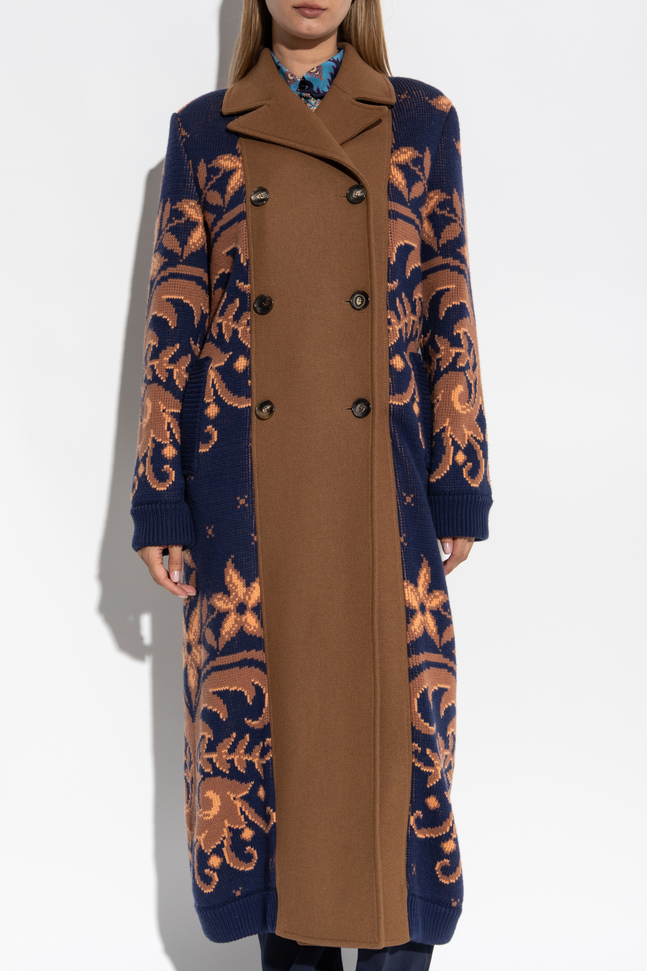 Multicolour Coat made of combined materials Etro - Vitkac Italy